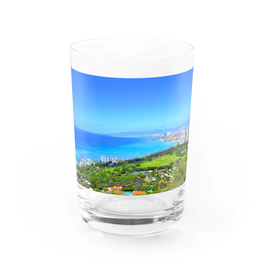 アロハスタイルハワイのハワイ　ダイヤモンドヘッドトレイル Water Glass :front