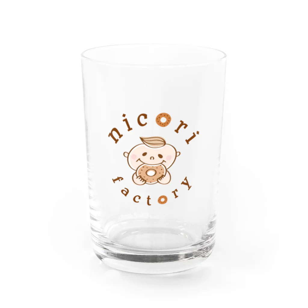 ニコリファクトリーのロゴワンポイント Water Glass :front