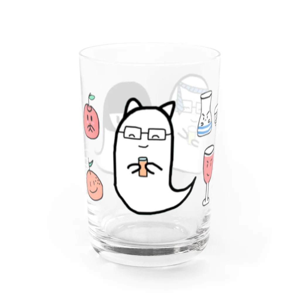 オバケユウタンSHOPの飲み物をもっと美味しくするおばけ Water Glass :front