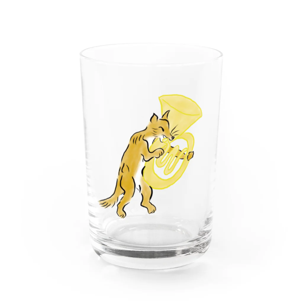 めぇめぇ羊のユーフォニアムと狐 Water Glass :front