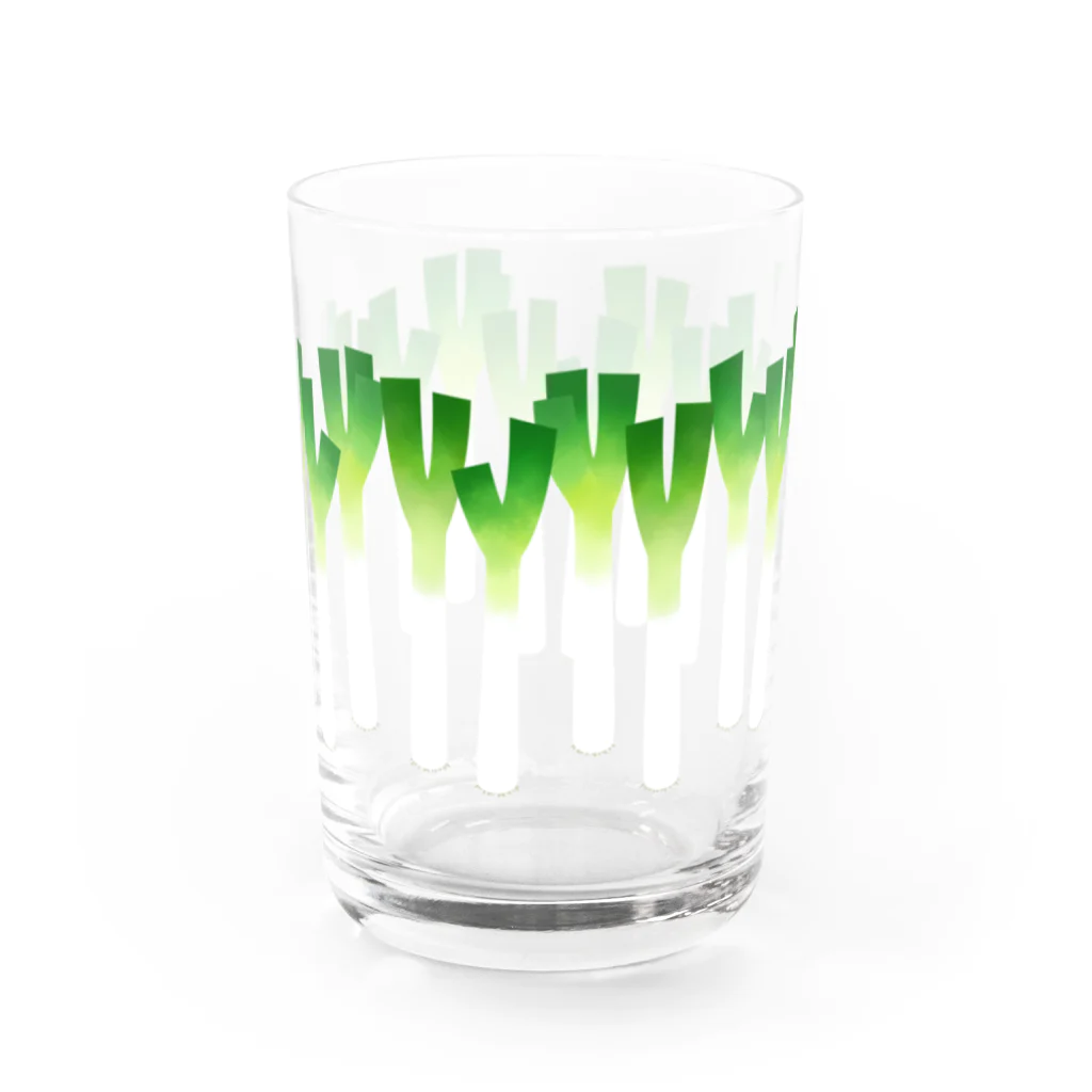 spring illustrationの長ねぎ Water Glass :front