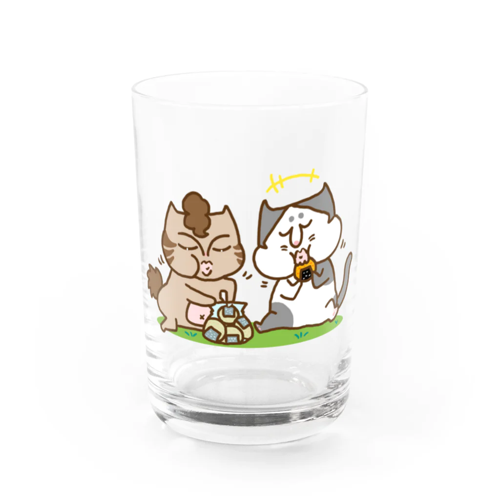 tiMo'sのお悟り猫たちのおやつタイム Water Glass :front