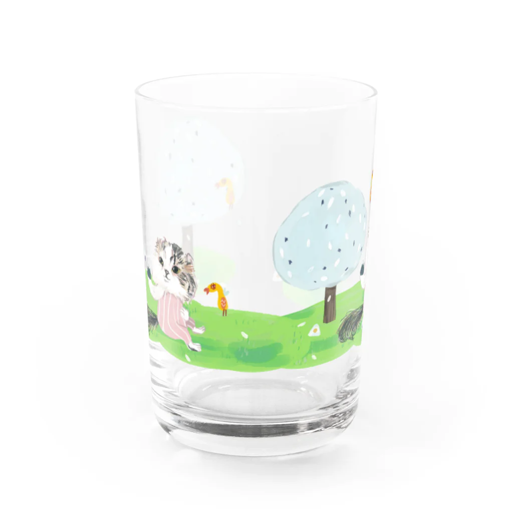 wokasinaiwoのおにぎり祭りミロちゃん Water Glass :front