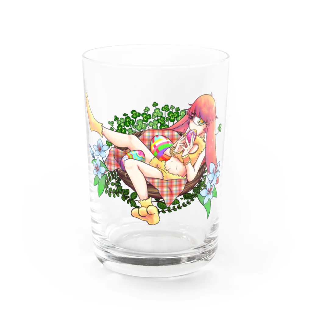 あましぶきのうさ単眼のシャボンくん Water Glass :front