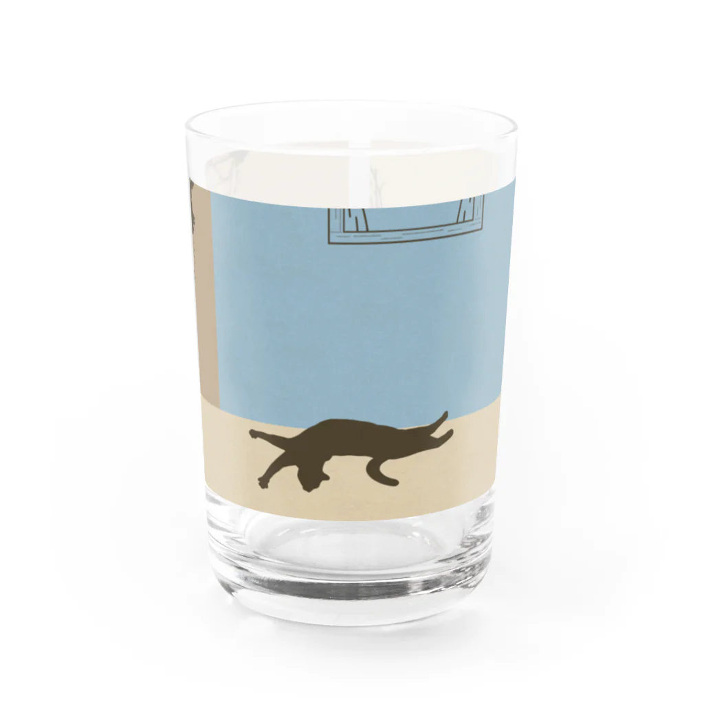 ねこや Ryoko -猫屋 りょうこ-のねこ　心地よいリズム Water Glass :front