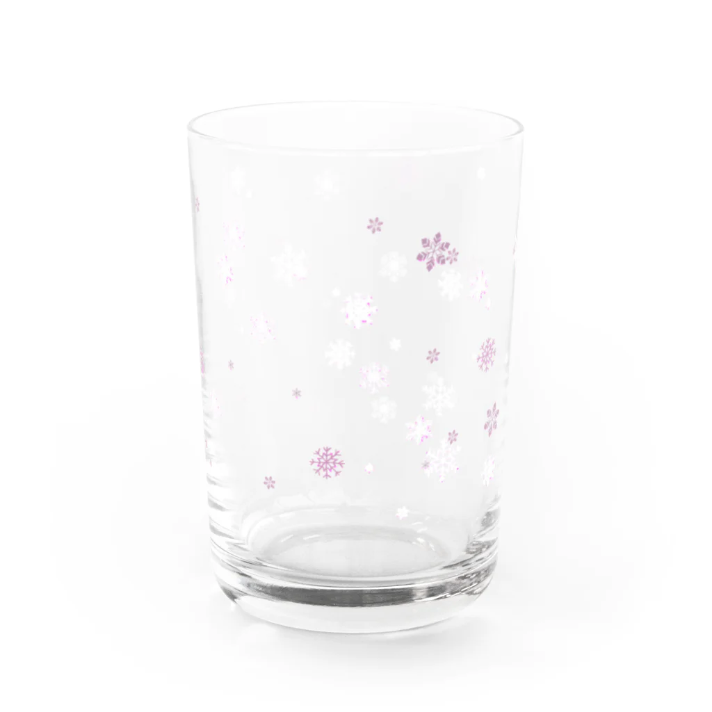 おかだゆうの雪の結晶 Water Glass :front