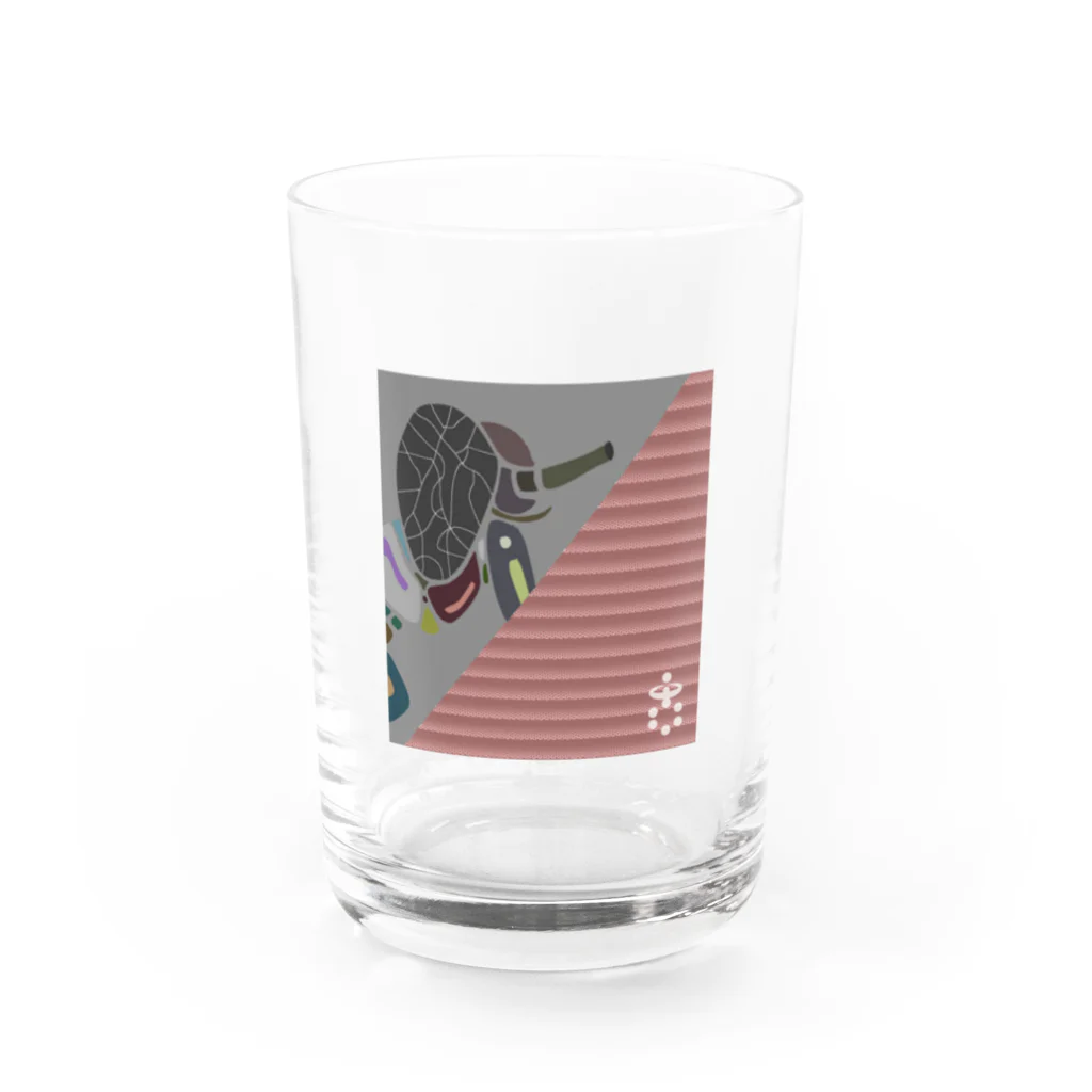 Osa5aru✴︎Market(おささる)のエレファントマーク Water Glass :front