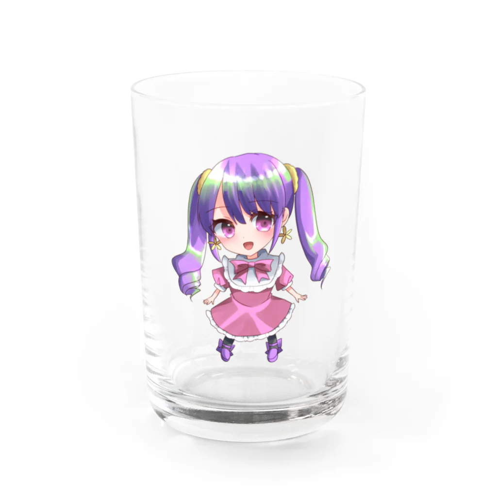 雨水ふみのすみれちゃん Water Glass :front