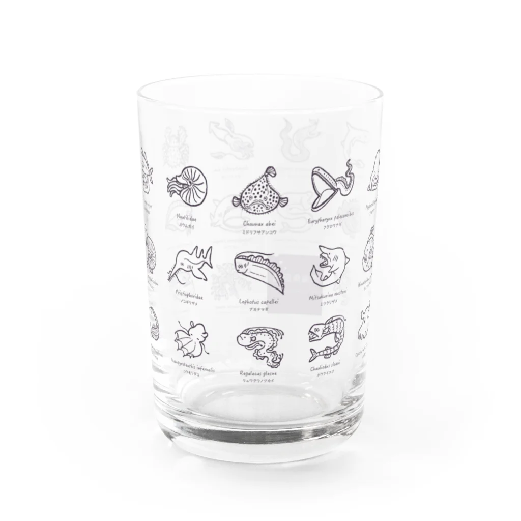 mincruの深海魚図鑑 Water Glass :front