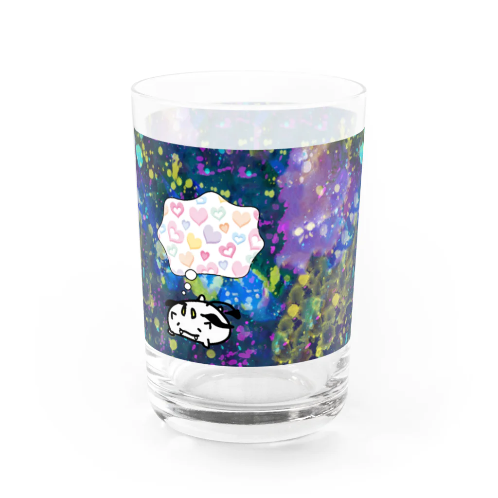 【公式】あくまねこのすやすやあくまねこ Water Glass :front