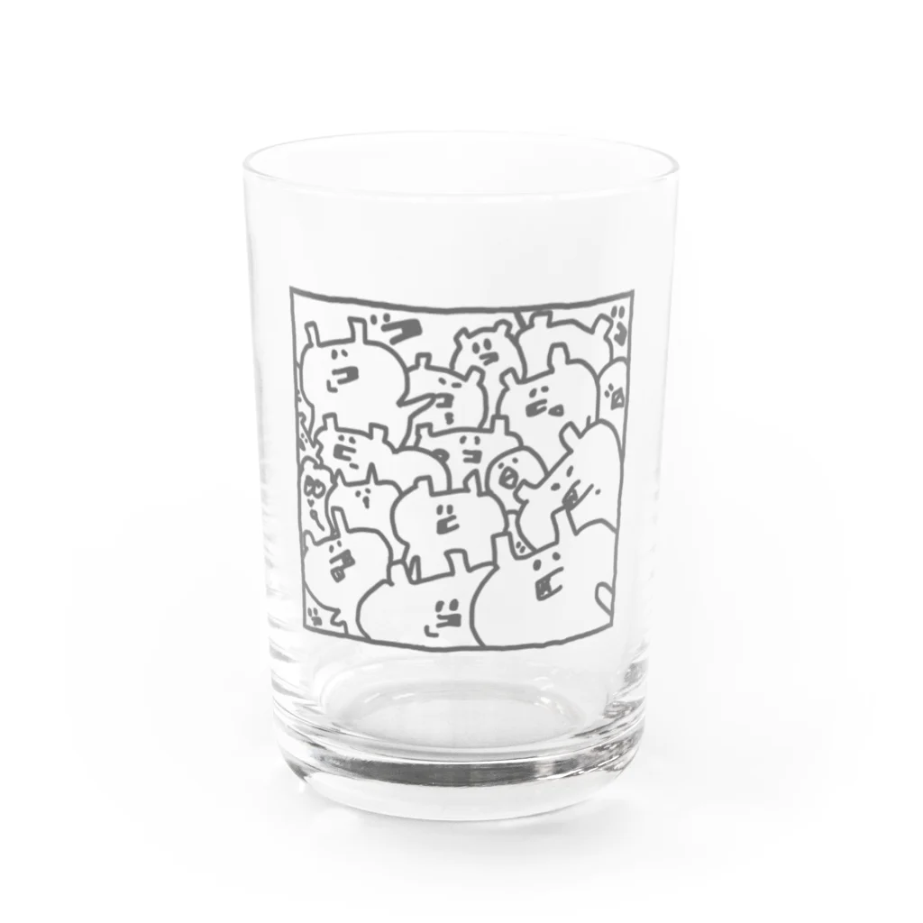 どうぶつえんの密わんこ Water Glass :front