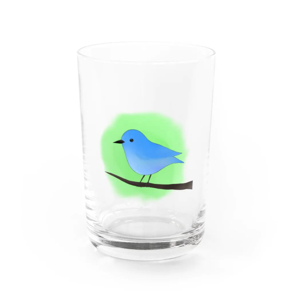 Goldfishの幸せの青い鳥 Water Glass :front