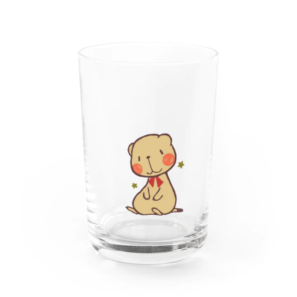 ルミ*withUのプレーリードッグのうーさん Water Glass :front