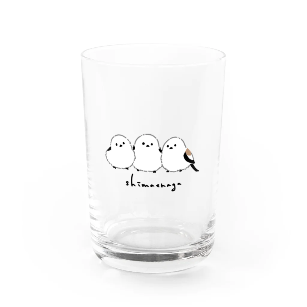 long-tailsのシマエナガ Water Glass :front