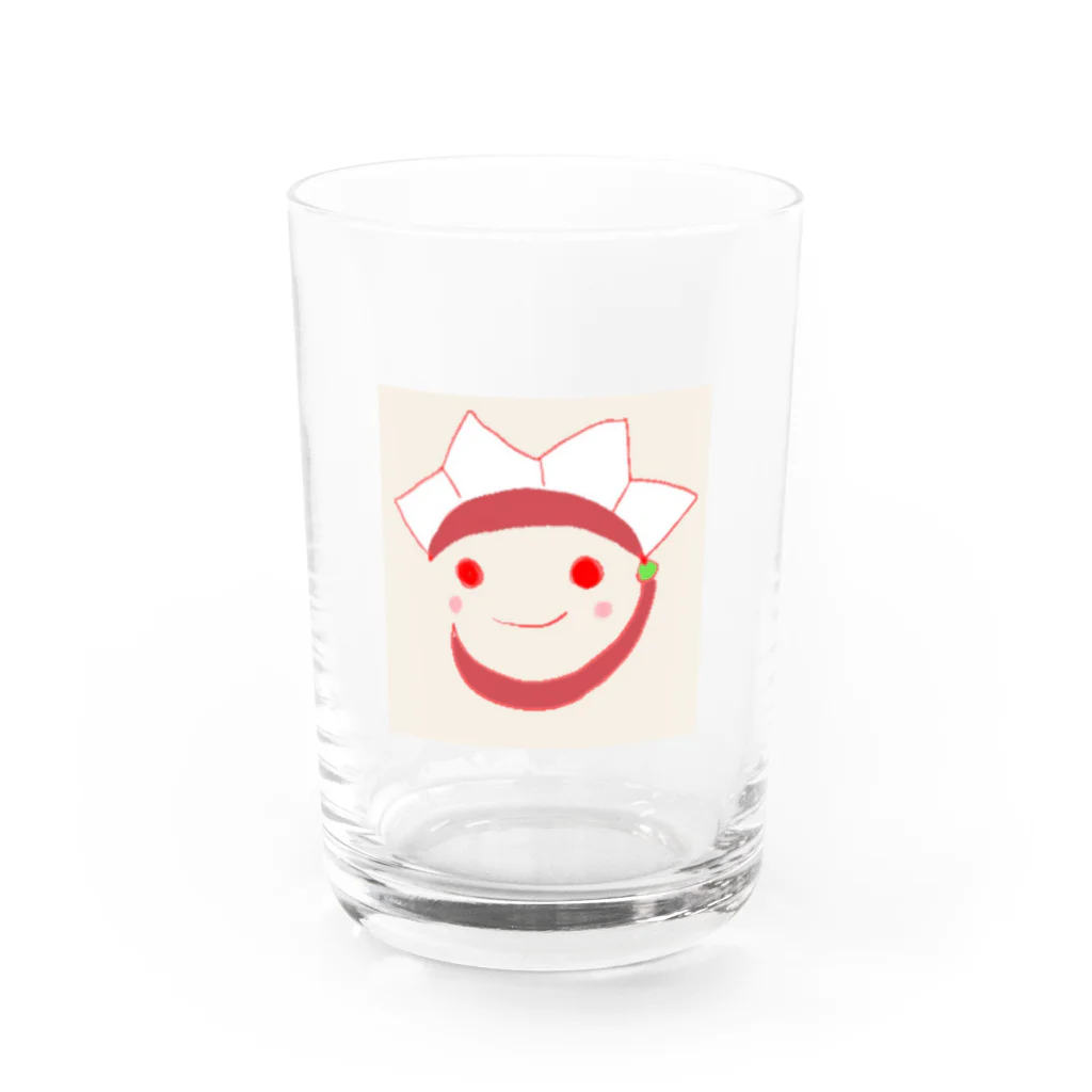 ナガカタサンゴウのメイドちゃんマーク Water Glass :front