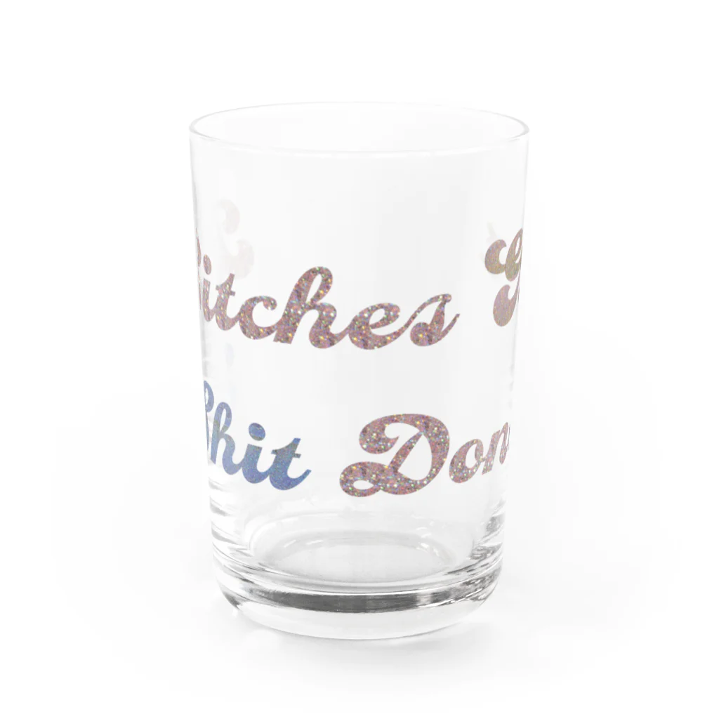 ボブの猫のBitches get shit done Water Glass :front