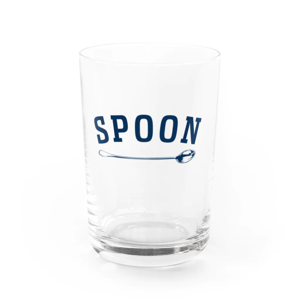 LONESOME TYPE ススのSPOON (NAVY) Water Glass :front