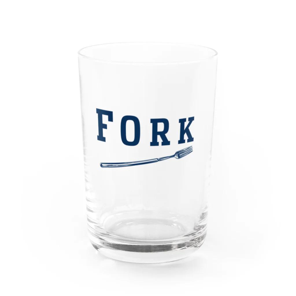 LONESOME TYPE ススのFORK (NAVY) Water Glass :front