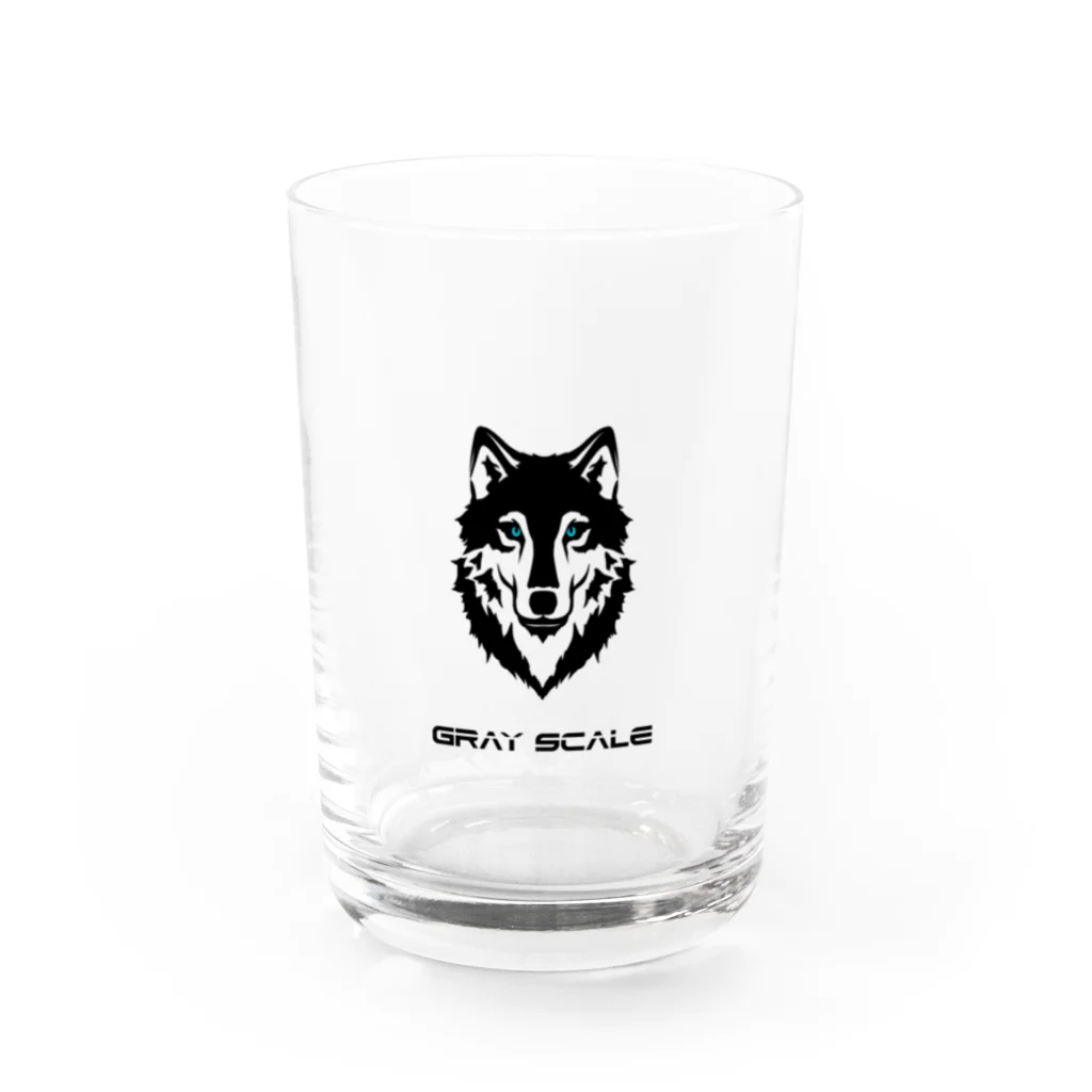 PoooompadoooourのGRAY SCALE ロゴ Water Glass :front