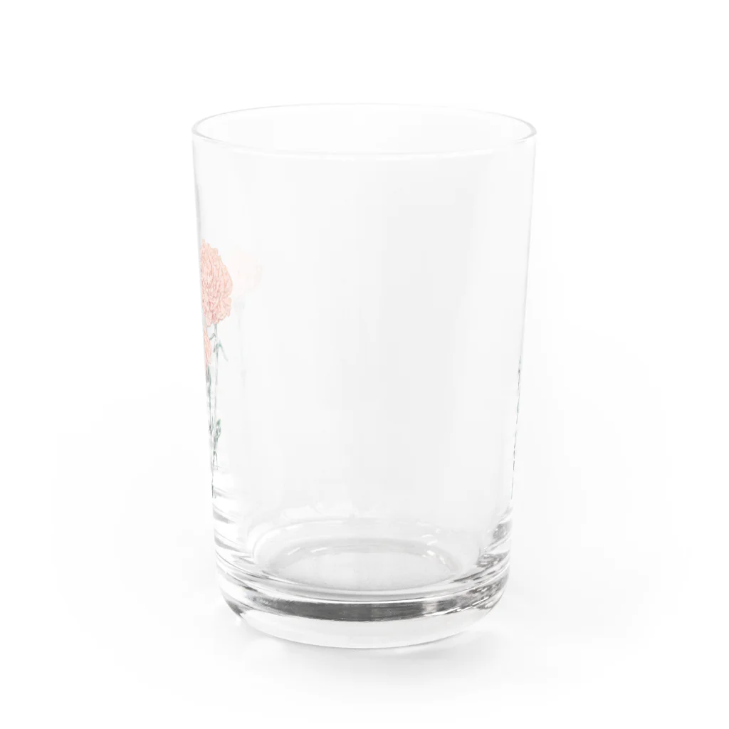 すみわたるのカーネーション　pink Water Glass :front