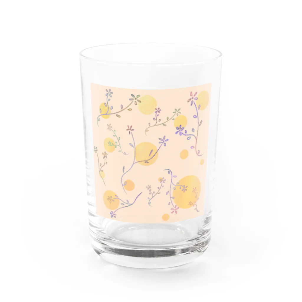 Lily bird（リリーバード）のパステル草花 Water Glass :front