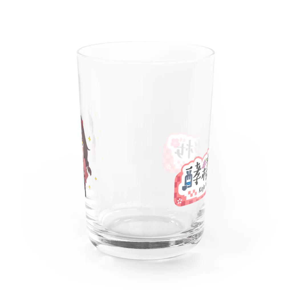 酵穣桃桜グッズのキラキラ桃桜グラス Water Glass :front