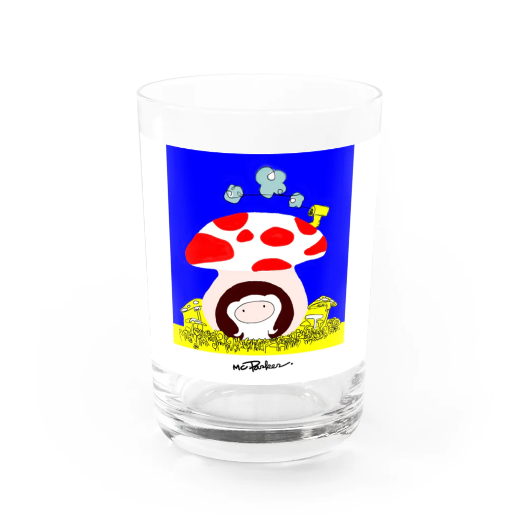 🍀MＯＮＴＰＡＲLＯ🍀「モンパルロ」のモンパルロ(地球平和キャラクター） Water Glass :front