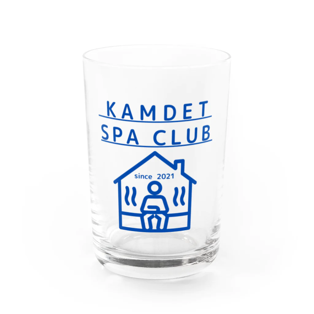 KAMDET カムデット　ストリートブランドのKAMDET  SPA CLUB  Design LOGO Water Glass :front
