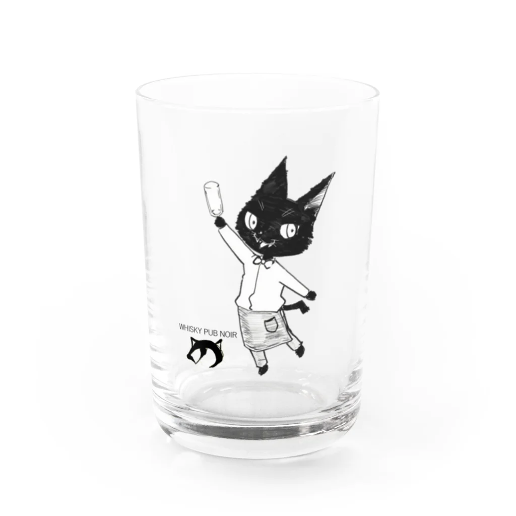 ウィスキー パブ ノワール【グッズ開発部】のノワール店員くろべぇくん Water Glass :front