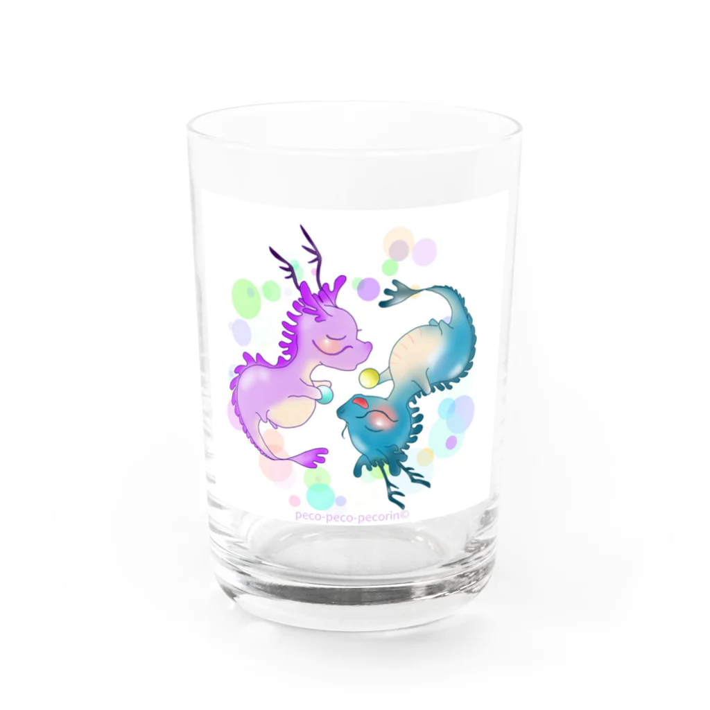 ぺこりん♪のお店の双子の龍神ちゃん。 Water Glass :front