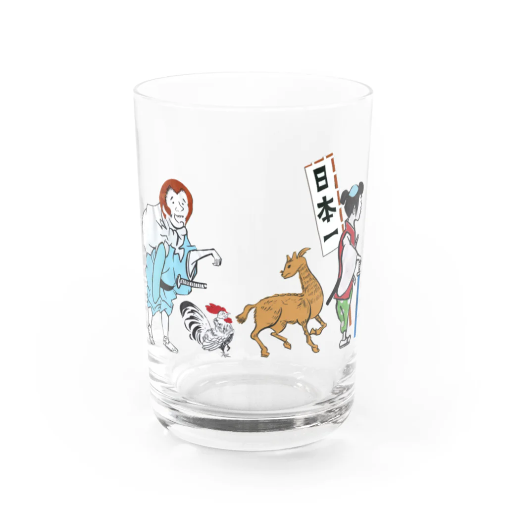 ムラカミ座公式グッズSHOPの「旅の途中」もんもん太郎 Water Glass :front