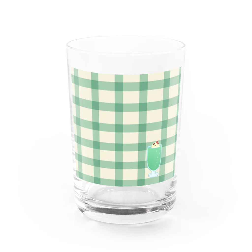 机上の空想ペットショップのくりーむそーだもる Water Glass :front