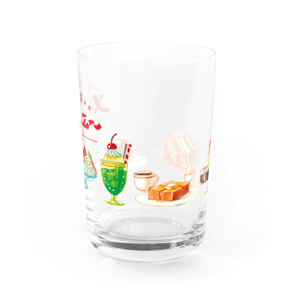 SATONOEの喫茶メニューイラスト有グラス Water Glass :front