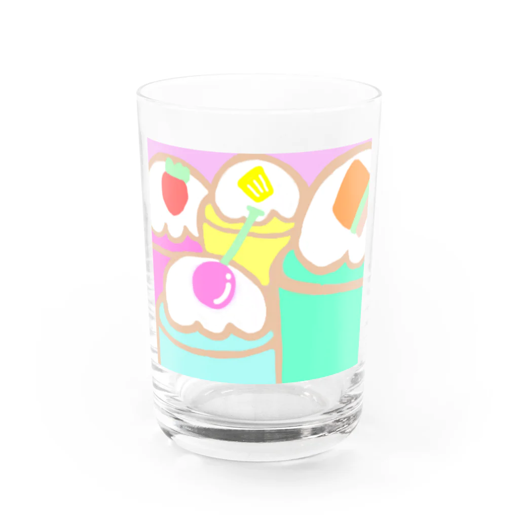 melonchocoのたくさんのソーダ Water Glass :front