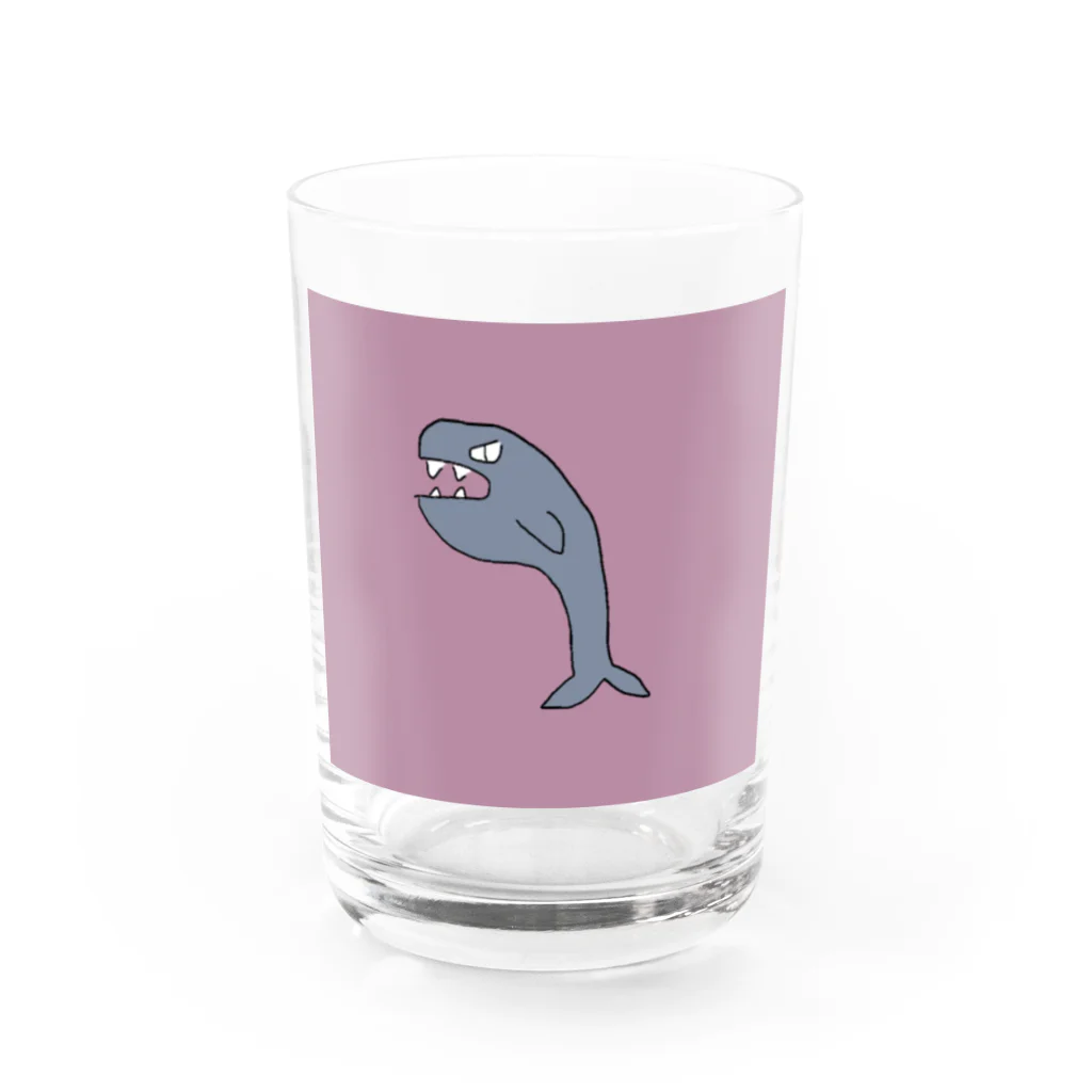 ゆるゆるいらすとのゆるいサメ Water Glass :front