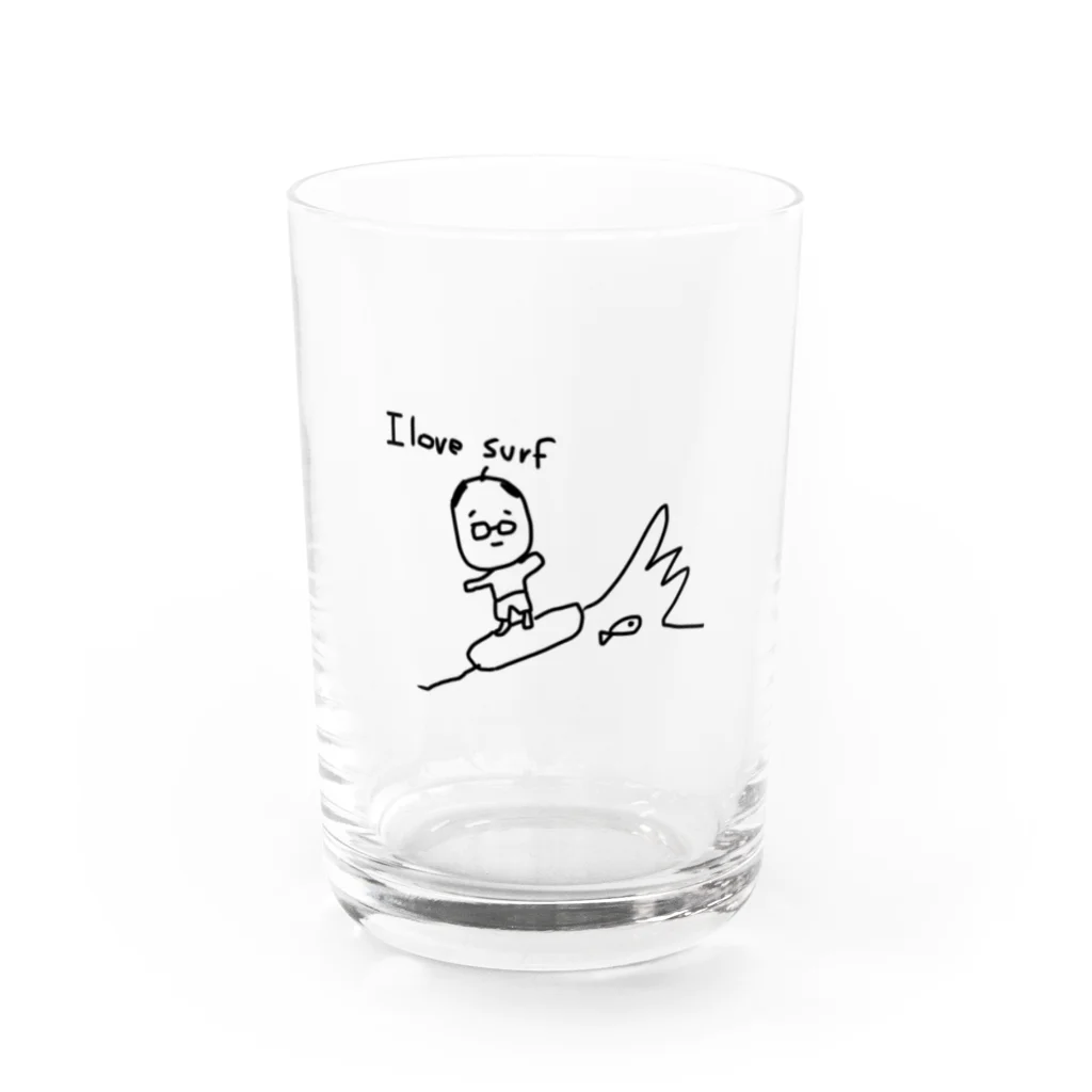 ミドリムシ商店のアイラブサーフ Water Glass :front