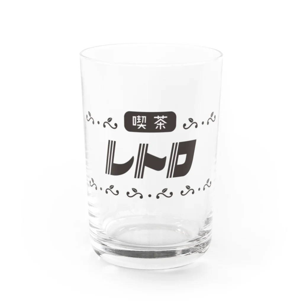 Aduのレトログラス（黒） Water Glass :front