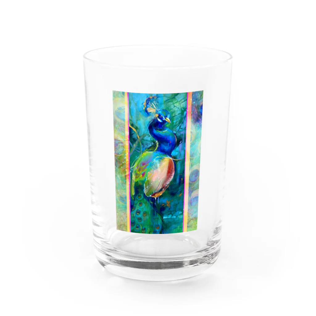 HIKARInoHOSHIの孔雀・ロ Water Glass :front