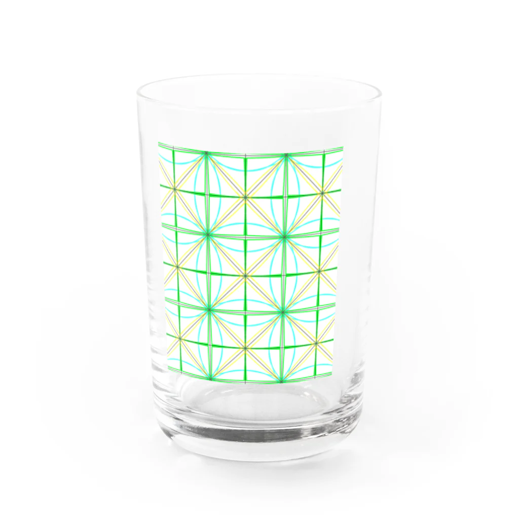 へたへたの曲線入り Water Glass :front