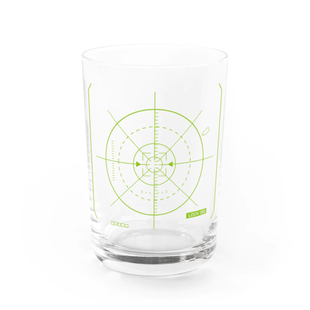 kimchinのターゲット　ロックオン！ Water Glass :front