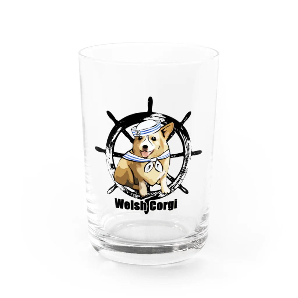 犬グッズの店しえるぶるーのマリンだワン　コーギー Water Glass :front