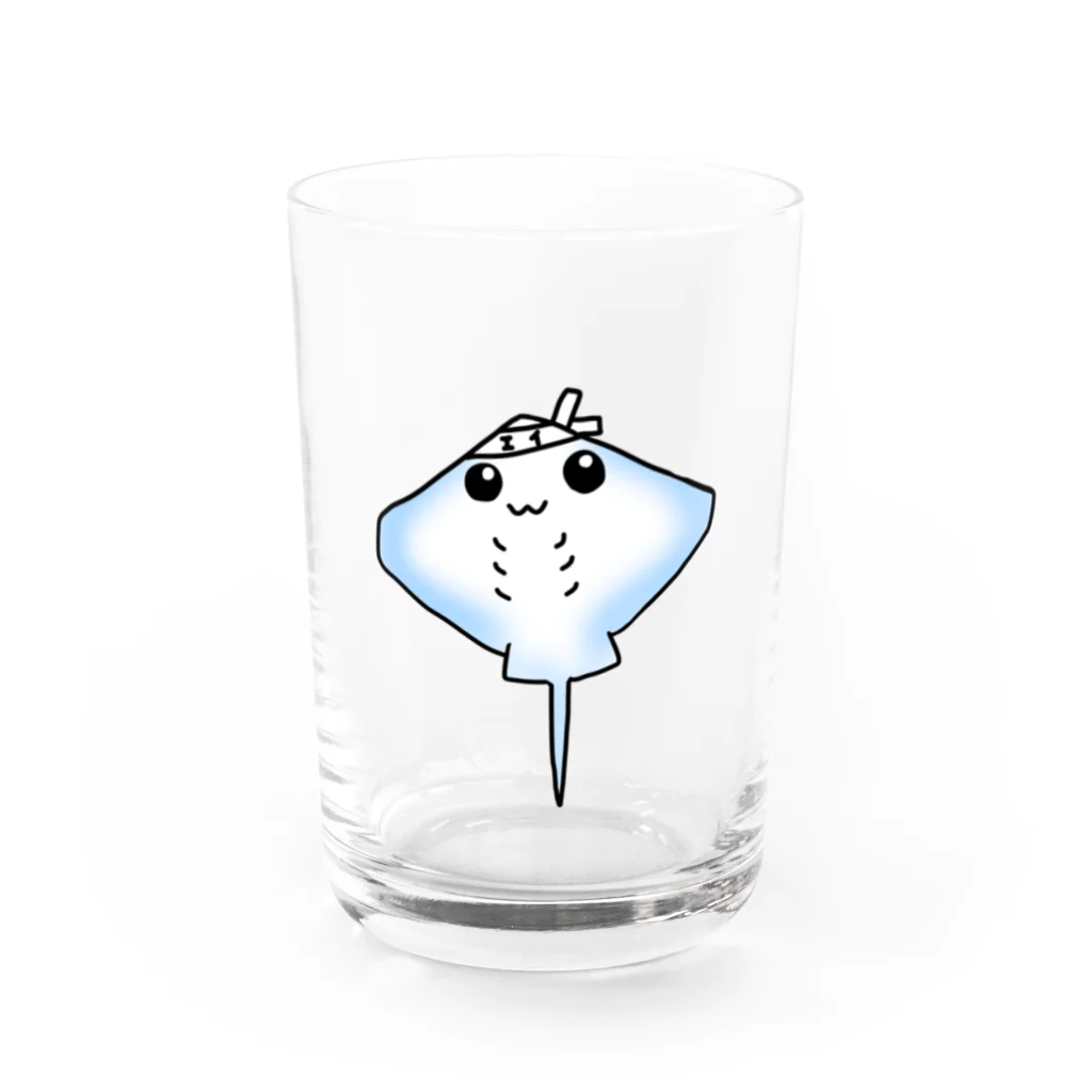 きぶん屋のはちまきエイ Water Glass :front