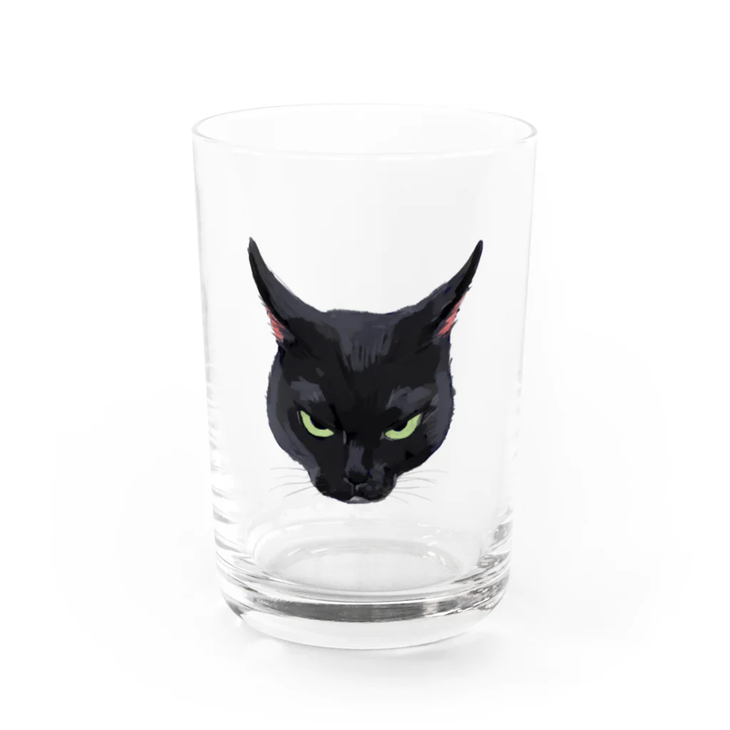 ⓣのキライ猫イラスト Water Glass :front