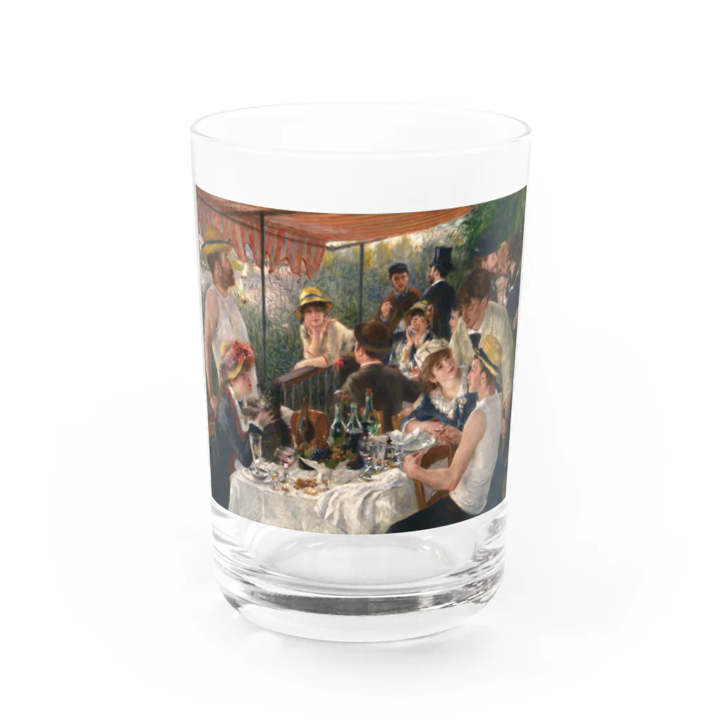 世界の絵画アートグッズのピエール＝オーギュスト・ルノワール 《舟遊びをする人々の昼食》 Water Glass :front