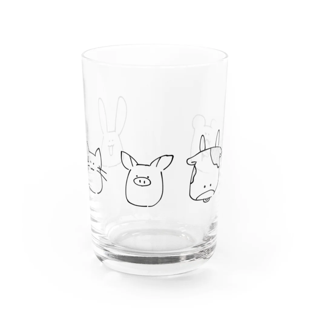 さくちゃ👶の愉快な動物たち Water Glass :front