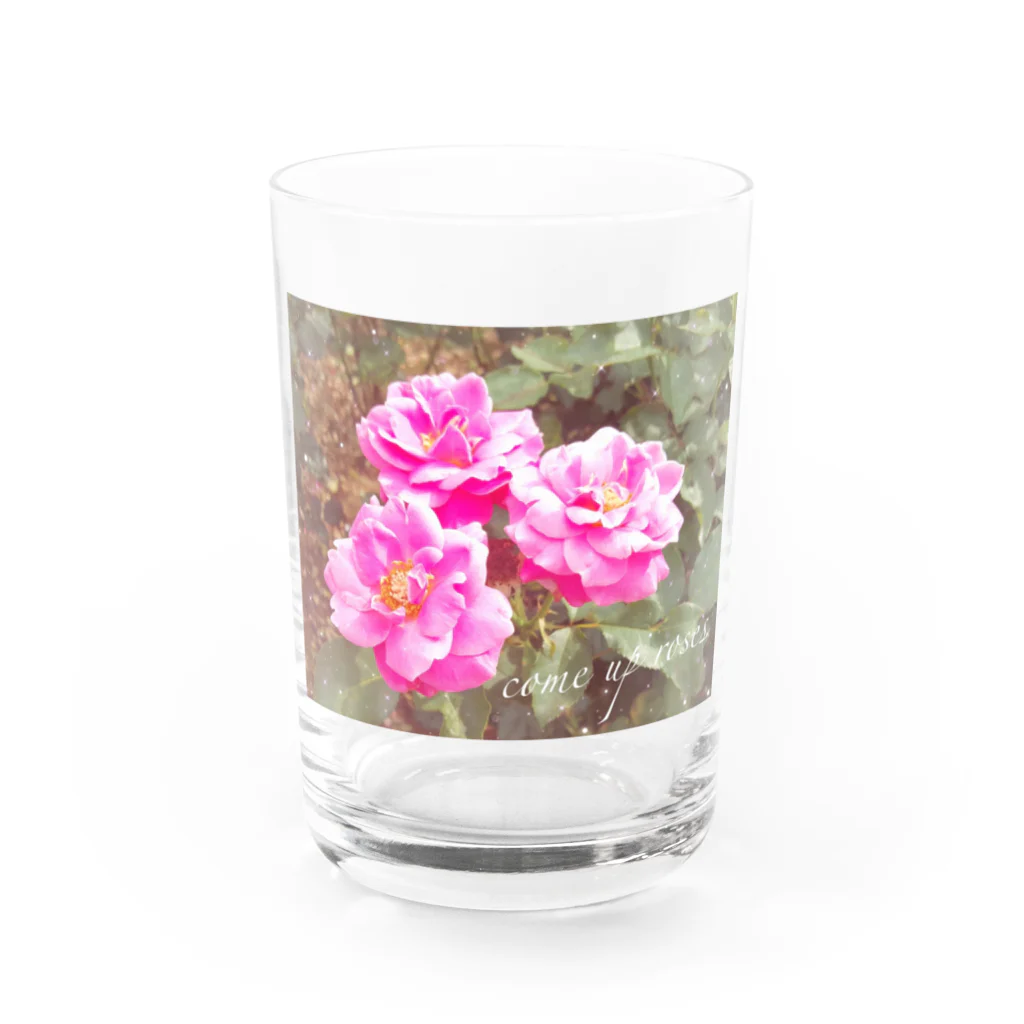 kopanの虹の世界のpink Rose Water Glass :front