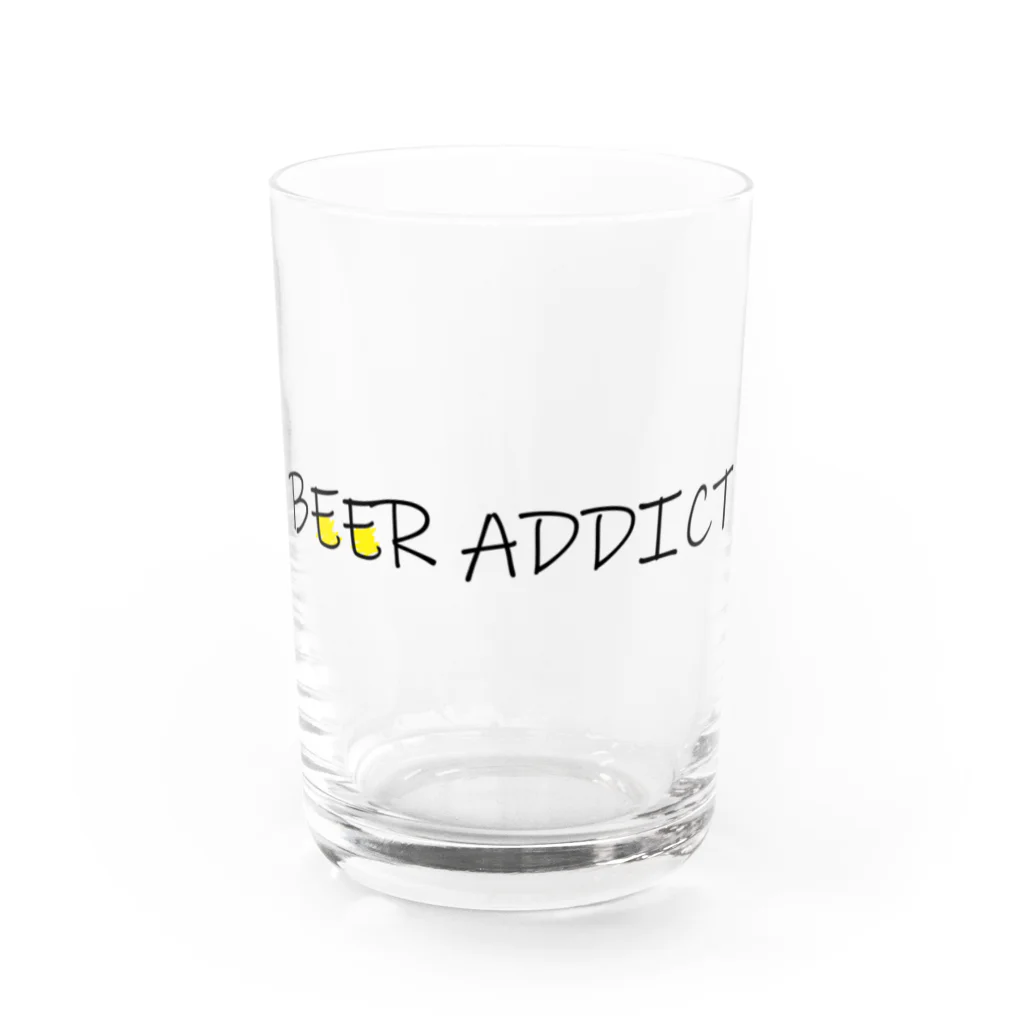 BEER ADDICT(ビール中毒）のBEER ADDICT Water Glass :front