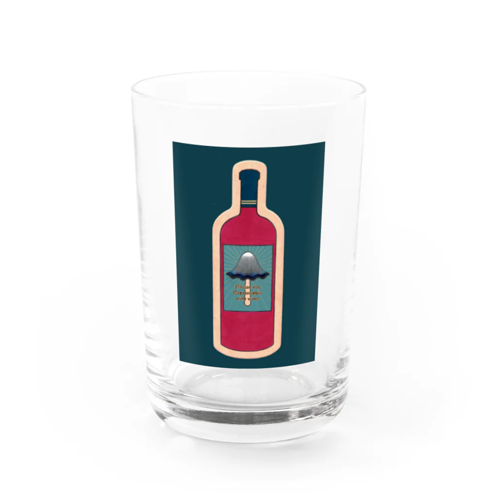 采-aya-のヒトヨタケワイン Water Glass :front