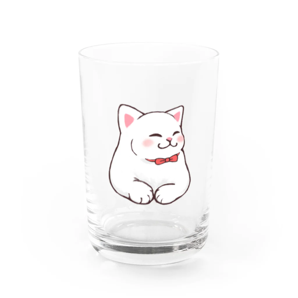 ふわにゃんshopのごきげんにゃんこ Water Glass :front