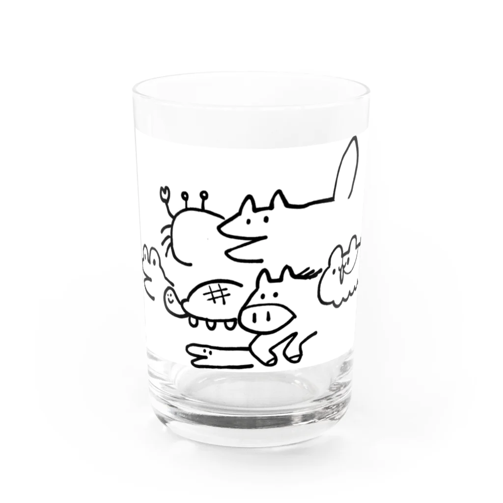 しょうろんぽうやさんの元気な動物 Water Glass :front